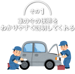 車の今の状態を わかりやすく説明してくれる